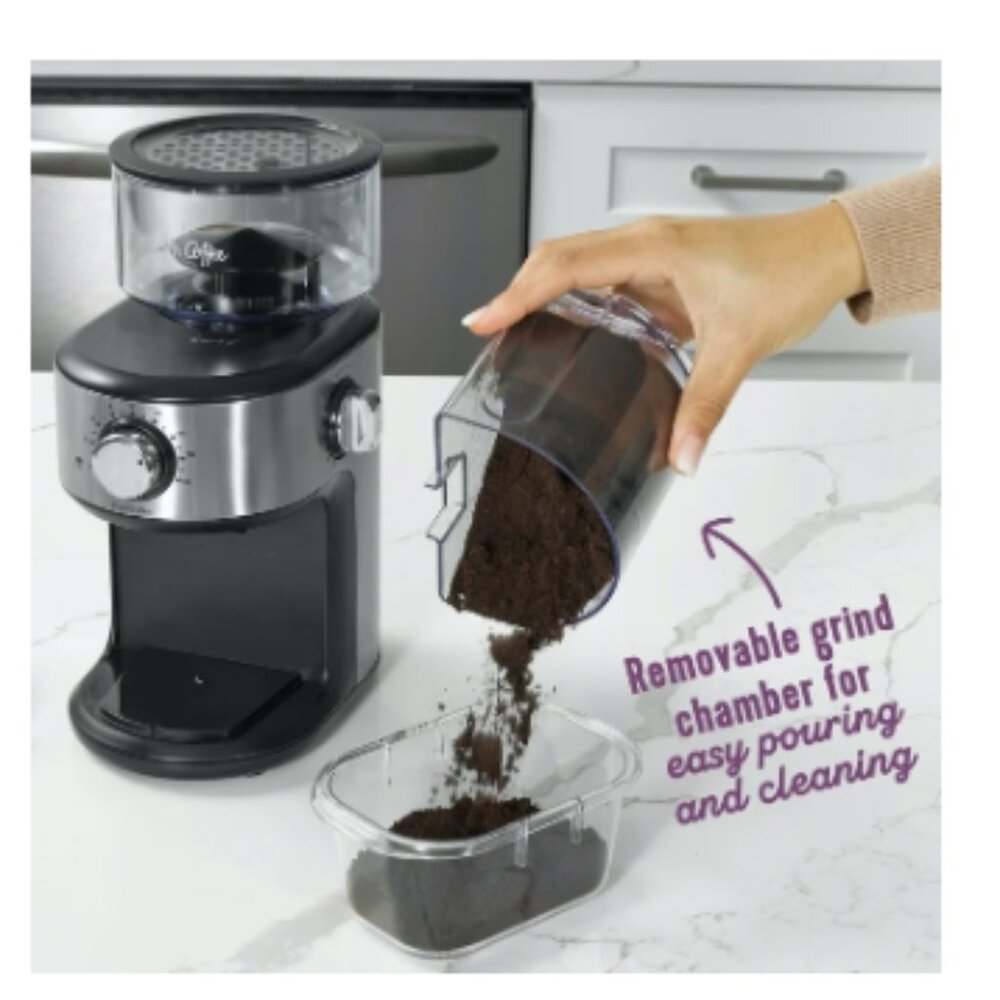 Mr. Coffee Cafe Grind 18 Cup Automatic Burr Grinder, Stainless Steel NIB - Picture 6 of 8